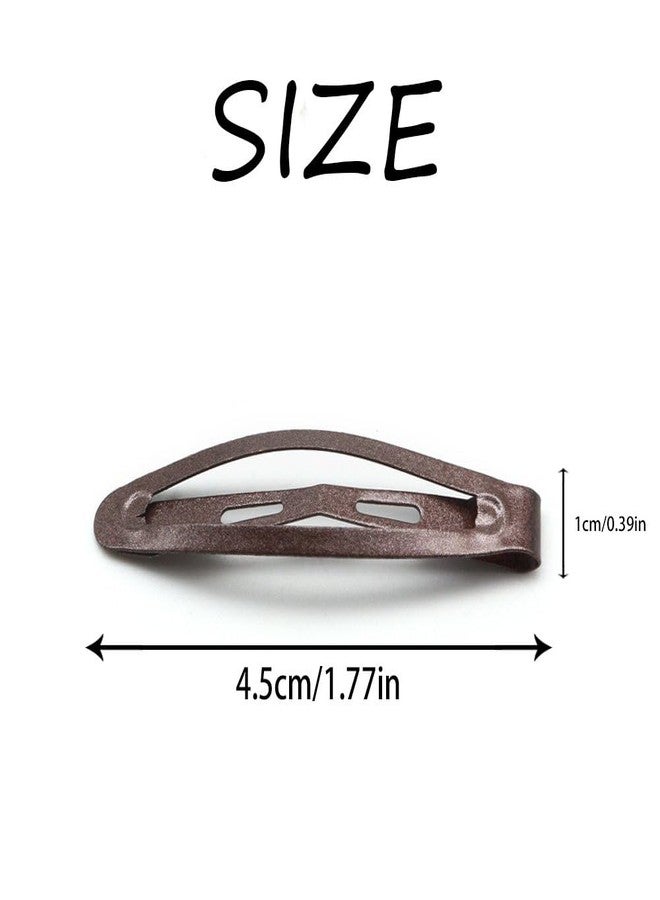 Dofash 4.5CM/1.77IN Brown Mini Slim Snap Hair Clips Hair Barrettes Hair Accessories Braided Hair Clips for Women Thin Hair 20PCS - Image 4